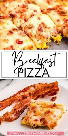 Quick and easy Breakfast Pizza is the perfect lazy morning breakfast or delicious on a school morning or even perfect for dinner to mix pizza night up! A pizza crust loaded with bacon, eggs, cheese and baked. Slice it up and serve. So easy and delicious! Pillsbury Pizza Crust Recipes, Pillsbury Pizza Crust, Easy Breakfast Pizza, Pillsbury Pizza, Mix Pizza, Breakfast Casserole Bacon, Breakfast Board, School Morning, Bacon Eggs