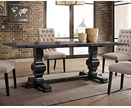 Black Rectangular Dining Table, Black Dining Room Table, Trestle Dining Table, Black Dining, Black Dining Room, Trestle Dining Tables, Acme Furniture, Dining Table Black, Dining Table Legs