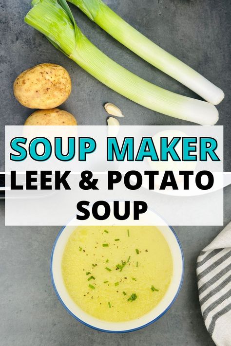 Soup maker leek and potato soup is one of the most searched for soups. It’s also one of my favourites; it’s quick and easy to prepare, and it’s the perfect bowl of comfort on a cold and damp day. Check out how to make leek and potato soup in a soup maker in simple steps. Easy Leek And Potato Soup, Ninja Soup Maker Recipes, Potatoe Leek Soup Recipe, Soup Maker Recipes Morphy Richards, Potato And Leak Soup, How To Cook Leeks, Steak And Potato Soup, Pumpkin Soup Recipe Easy, Foods Dinner