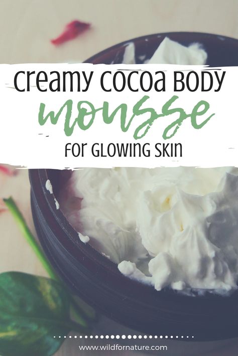 Get your summer glow with this cocoa body mousse recipe Diy Lotion Recipe, Body Butter Vs Lotion, Vs Lotion, Best Body Butter, Body Mousse, Homemade Body Butter, Natural Oils For Skin, Diy Body Butter, Lotion Recipe