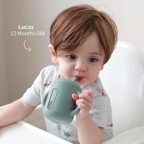 Amazon.com: SAMiGO Silicone Baby Straw Cup for 6 12 18 Months, Sippy Cup, First Training Cup, Water Drinking Smoothie Cup for Infants Toddlers, 6 OZ : Baby Drinking Smoothie, Smoothie Cup, Baby Cups, Straw Cup, Silicone Babies, Sippy Cup, Baby Safe, Cup With Straw, Baby Store