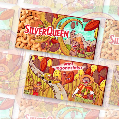 activities in the cocoa fields - Illustration for Silverqueen Packaging contest Chocolate Box Packaging, Packaging Illustration, Bullet Journal Paper, Chocolate Brands, Graphic Design Packaging, Wacom Intuos, Box Packaging Design, Chocolate Packaging, Design Packaging