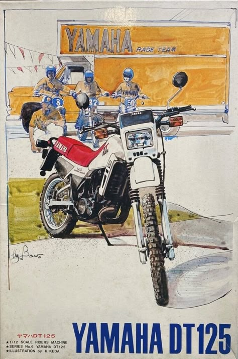 Dt Yamaha, Suzuki Ts125, Yamaha Dt125, Cats In Ancient Egypt, Trail Motorcycle, Yamaha Motocross, Vehicle Illustration, Yamaha Dt, Motorcycle Magazine