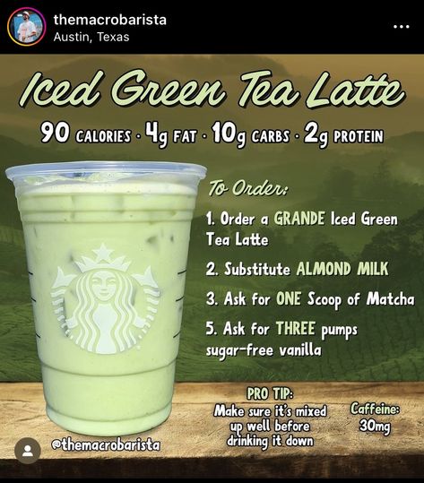 Starbucks Infographic, Starbucks Green Tea Drinks, Green Tea Starbucks Drinks, Green Tea Starbucks, Matcha Latte Starbucks, Low Calorie Starbucks Drinks, Starbucks Green Tea, Tea Starbucks, Matcha Drink Recipes