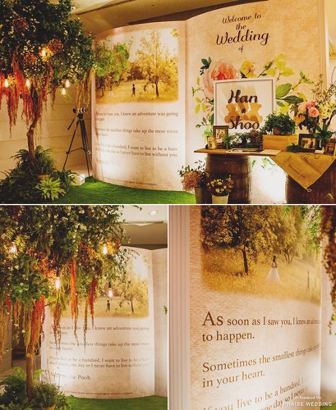 We are in love with this Winnie the Pooh-inspired woodland fairy tale wedding theme! » Praise Wedding Community 100 Acre Wood Wedding, Pooh Wedding, Winnie The Pooh Themed Wedding, Pooh Bear Wedding, Winnie The Pooh Wedding Theme, Winnie The Pooh Wedding Ideas, Winnie The Pooh Wedding, Cottagecore Wedding, Fairytale Wedding Theme