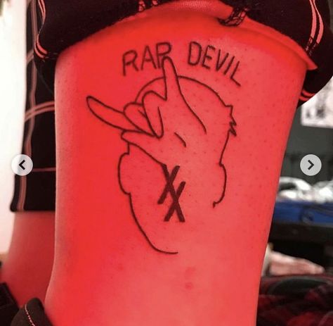 Mgk Double X Tattoo, Mgk Tattoos Ideas, Mgk Tattoos, Fan Tattoo, Devil Tattoo, X Tattoo, Colson Baker, Tattoo Stencil Outline, Full Sleeve Tattoos