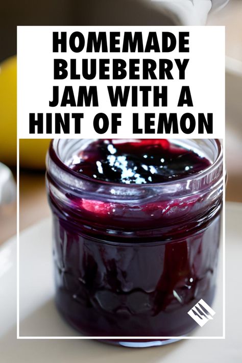 Homemade Blueberry Jam with a Hint of Lemon – santokuknives Blueberry Jam Recipe Easy, Blueberry Lemon Jam, Homemade Blueberry Jam, Bordelaise Sauce, Jam Maker, Lemon Jam, Canning Jam Recipes, Blueberry Jam Recipe, Berry Jam