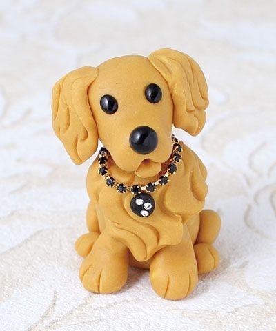 Clay Dogs, Fondant Dog, Clay Dog, Clay Magnets, Fondant Animals, Polymer Clay Figures, Polymer Clay Ornaments, Polymer Clay Animals, Fondant Figures