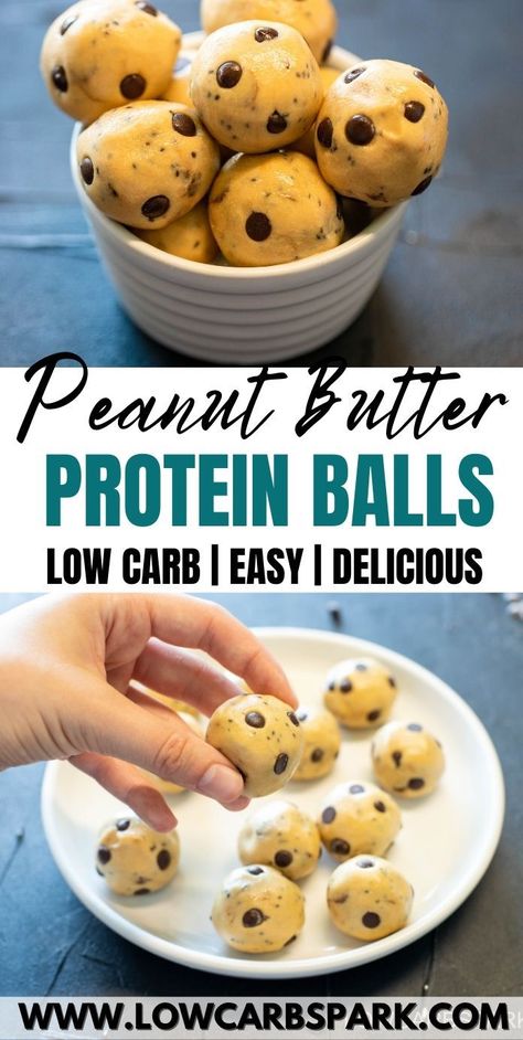 Protein Balls Low Carb, Low Carb Energy Bites, Cookie Dough Protein Balls, Cookie Dough Vegan, Low Carb Cookie Dough, Easy Cookie Dough, Peanut Butter Protein Balls, Cookie Dough Protein, Keto Cookie Dough