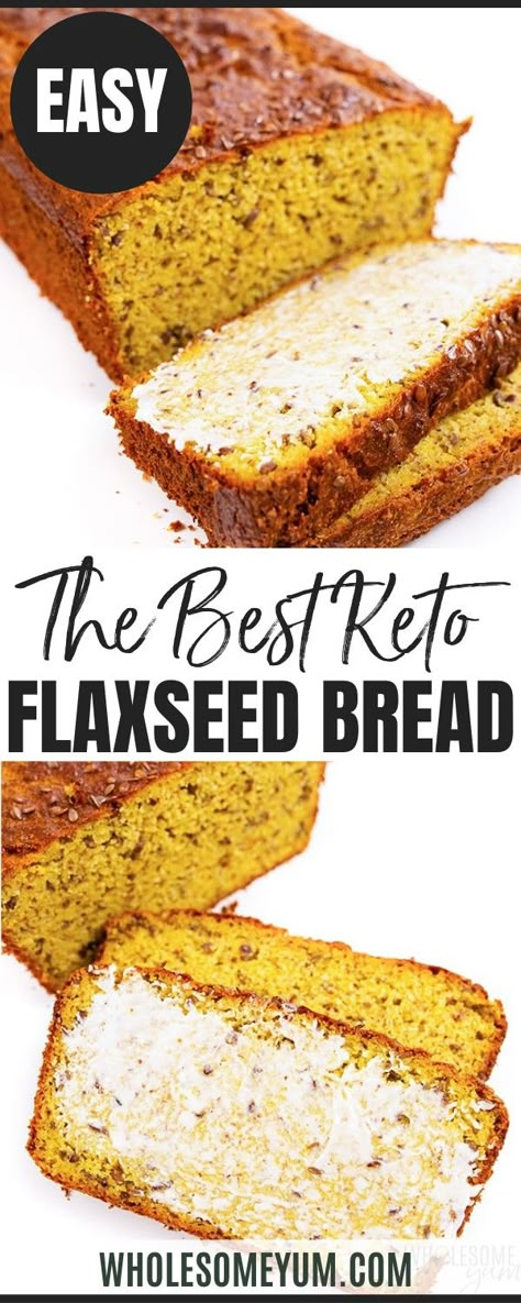 Keto Flaxseed Bread Recipe Flax Seed Bread Recipe, Bread Recipes Keto, Flaxseed Recipes, Flaxseed Bread, Low Carb Bread Recipes, Low Carb Keto Breakfast, Multi Grain Bread, Keto Bread Recipes, Healthy Nutrition Plan