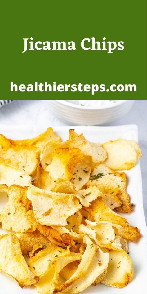 #ketomeals #like #nocarbs #ketopaleo #ketoza #ketogenicdiet #follow #ketolife #keto4life #ketomeals Low Calorie Snack Recipes, Jicama Chips, Jicama Recipe, Low Calorie Snack, Low Carb Low Calorie, Chip Recipe, Lean And Green Meals, Low Calorie Snacks, Cayenne Pepper