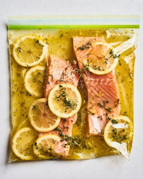 Recipe: Salmon Marinade | Kitchn | Inspiring cooks, nourishing homes | Bloglovin’ How To Marinate Salmon, Marinated Salmon Recipes, Keto Marinades, Marinating Salmon, Fish Marinades, Beef Marinades, Marinate Salmon, Best Salmon Marinade, Fish Marinade