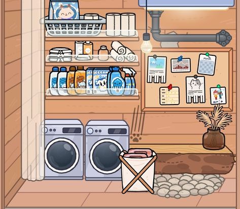 Toca Boca Washing Room, Boca Recipe, Ideas Cuarto, Wash Room, Laundry Mat, Bohemian House, Toca Life, Modern Mansion, Avatar World