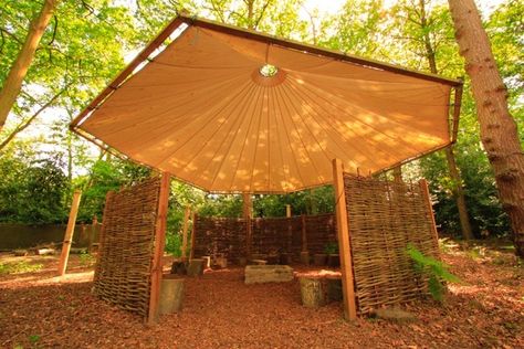 Canopy Classroom, Yurt Village, Learning Outside, Forest Classroom, Forest Kindergarten, Quote Beautiful, Outdoor Learning Spaces, Forest School Activities, Outdoor Classroom