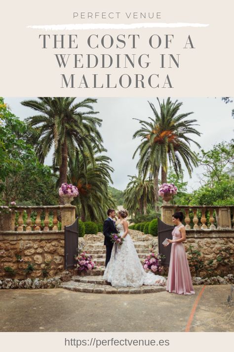 Mallorca is one of the most beautiful places to have your wedding in Spain. After breaking down a practical guide to getting married on this wonderful island, at Perfect Venue we also want to help you with the cost of a wedding like this. Mallorca Micro Wedding, Majorca Wedding Venues, Wedding In Mallorca, Mallorca Spain Wedding, Mallorca Wedding Venues, Beautiful Places To Get Married, Spain Wedding Venues, Weddings In Spain, Europe Beaches