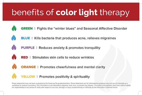 Colour Healing Therapy, Color Light Therapy, Led Light Therapy Color Chart, Green Light Therapy Benefits, Red Light Therapy Spa, Blue Light Therapy Benefits, Chromo Therapy, Sauna Therapy, Color Therapy Healing