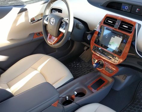 Visual Mods to Prius interior | PriusChat Prius Mods, Prius Interior, Prius Accessories, Prius Car, Carbon Fiber Vinyl, Car Camper, Plastic Trim, Magnetic Charger, Applique Kit