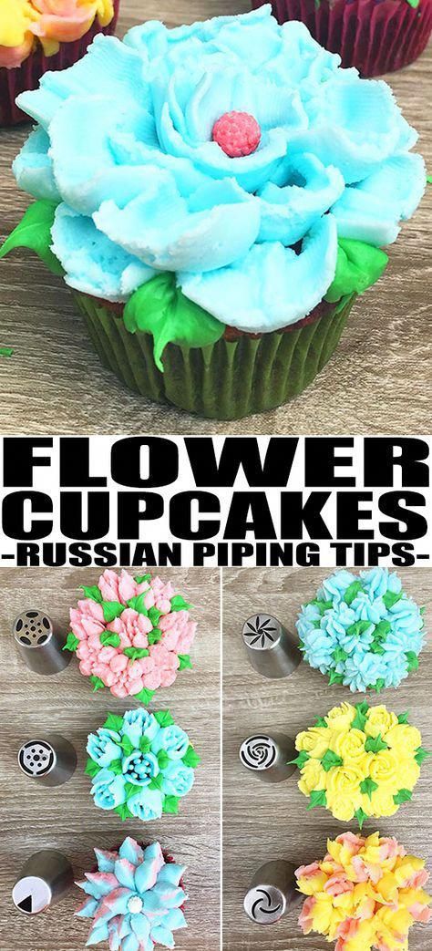 Frost Cupcakes, Russian Piping Tips, Frosting Techniques, Cake Piping, Cake Decorating For Beginners, Frosting Tips, Frosé, Creative Cake Decorating, Cakes And Cupcakes