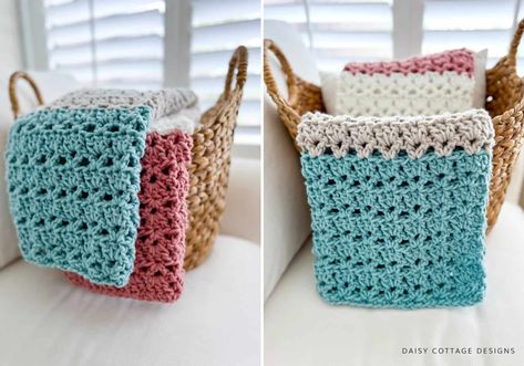 How To Crochet a Baby Blanket in 3 Hours - Daisy Cottage Designs Crochet A Baby Blanket, Daisy Cottage Designs, Lap Blankets, Baby Blanket Patterns, Daisy Cottage, Sc Crochet, Fast Crochet, Cottage Designs, Chunky Crochet Blanket