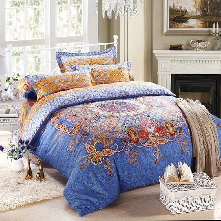 Exotic Bedrooms, Bohemian Comforter, Bohemian Bedding Sets, Duvet Covers Bohemian, Bohemian Bedspread, Bohemian Bedding, Woman Bedroom, Bed In A Bag, Iron Bed