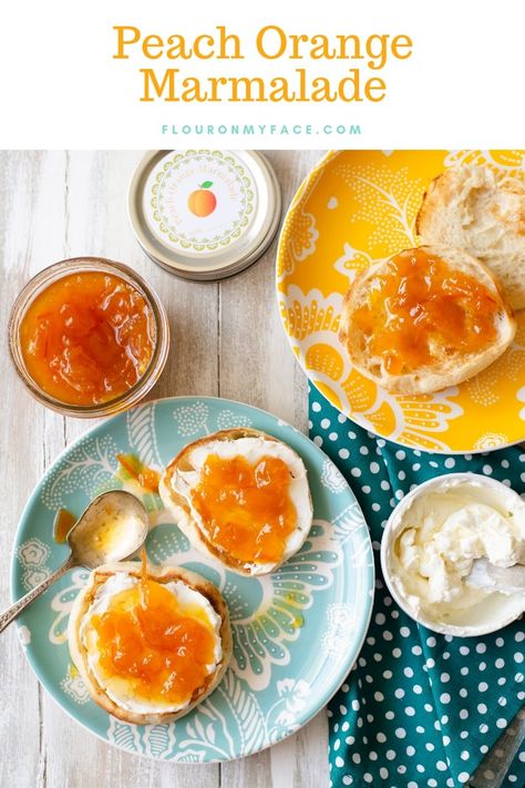 Homemade canned Peach Orange Marmalade recipe Peach Orange Marmalade Recipe, Peach Marmalade, Canning Jams, Homemade Marmalade, Orange Marmalade Recipe, Pickled Foods, Pickle Recipes Homemade, Florida Winter, Southern Things