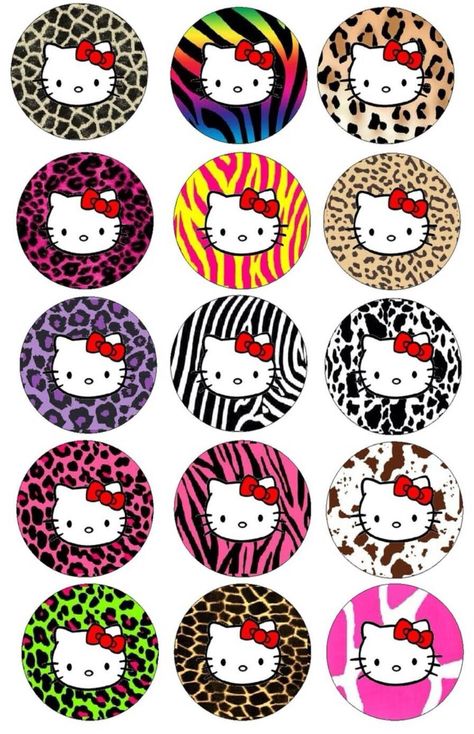 Bottle Caps Hello Kitty Kitty Craft, Silhouette Chat, Bottle Cap Projects, 헬로키티 배경화면, Images Hello Kitty, Hello Kitty Printables, Charmmy Kitty, Hello Kitty Crafts, Bottle Cap Art