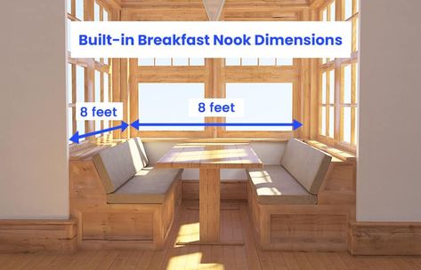 Kitchen Booth Seating Breakfast Nooks, Built In Banquette Kitchen, Breakfast Nook Dimensions, Kitchen Nook Bench, Built In Breakfast Nook, Small Breakfast Nook, Diy Breakfast Nook, Booth Seating In Kitchen, Breakfast Nook Bench