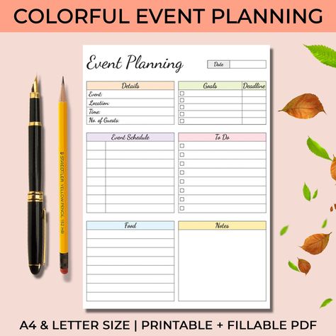 Colorful Event Planning, Editable Party Guest List Tracker Template, Printable Event Planner, Budget Checklist - Event Planning Templates Budget Checklist, Colorful Event, Budget Planner Free, Wedding Budget Planner, Event Planning Template, Budget Planner Template, Wedding Planning On A Budget, Tracker Template, Event Planning Business