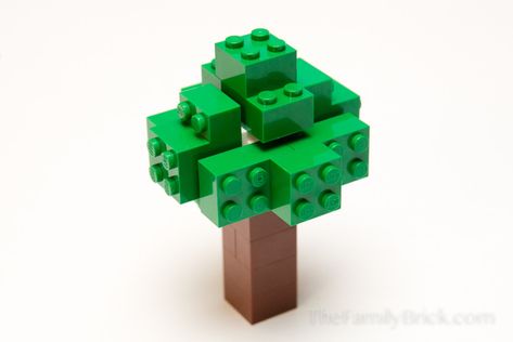 LEGO-Minecraft-Tree-Buiid-4846 Minecraft Lego Ideas, Minecraft Tree, Lego Tree, Minecraft Lego, Instructions Lego, Lego Building Instructions, Lego Club, Creeper Minecraft, Lego Table