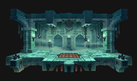 ArtStation - Dungeon, del goni 2d Game Background, Dungeon Room, Game Environment, 3d Modelle, Game Background, Fantasy Castle, Game Concept Art, Stage Set, Game Concept