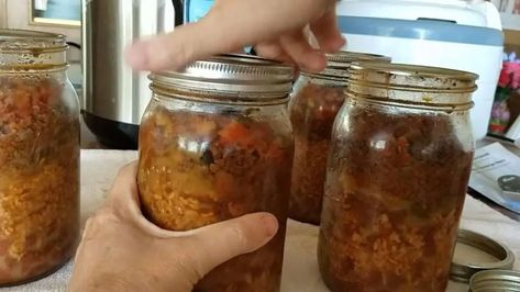 Burrito In A Jar Canning Recipe, Burrito In A Jar, Canning Meals In A Jar, Canning Soups, Canning Meals, Canning Beans, Meals In Jars, Meal In A Jar, Prepper Pantry