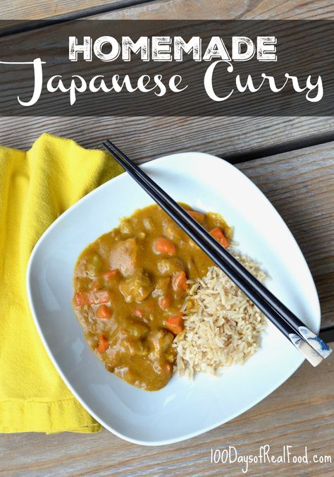 Homemade Japanese Curry Authentic Japanese Curry Recipe, Homemade Japanese Curry, Japanese Curry Recipe, 100 Days Of Real Food, Homemade Curry, Chicken Skillet, Japanese Curry, Asian Foods, Curry Sauce