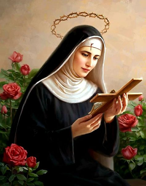 St Rita Of Cascia, St. Rita, Bride Of Christ, Santa Rita, Catholic Prayers, Catholic Art, Pixie Dust, Sacred Art, Virgin Mary