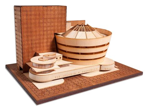 The Guggenheim Museum, Home Edition Frank Lloyd Wright Guggenheim, Scale Model Architecture, Architecture Gifts, Model Architecture, Gift For Architect, Architectural Model, Scale Model Kits, Architectural Section, Wood Model