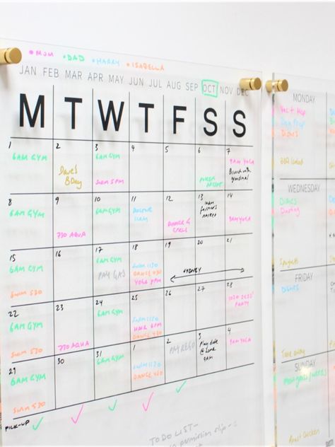 Wall Planner Organization, Calendar To Do List Wall, Wall Planner Ideas, Monthly Wall Planner, Weekly Family Wall Planner, Office Props, Weekly Wall Calendar, Habits To Track, Acrylic Family Wall Planner