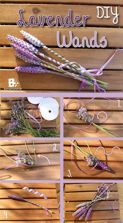 Lavender Recipe, Diy Wands, Lavender Diy, Lavender Wands, Savon Diy, Soap Queen, Lavender Crafts, Wiccan Crafts, Diy Blanket Ladder