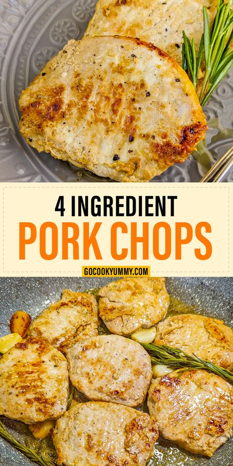 Simplify your dinner plans with our 4-ingredient Pork Chops, embracing the flavors of the Mediterranean effortlessly. Juicy, aromatic, and ready in no time, they're a true culinary gem. Meal For Dinner, Healthy Pork Recipes, Pan Fried Pork Chops, Turkey Cutlets, Healthy Pork, Easy Pork Chops, Juicy Pork Chops, Fried Pork Chops, Clean Eating For Beginners