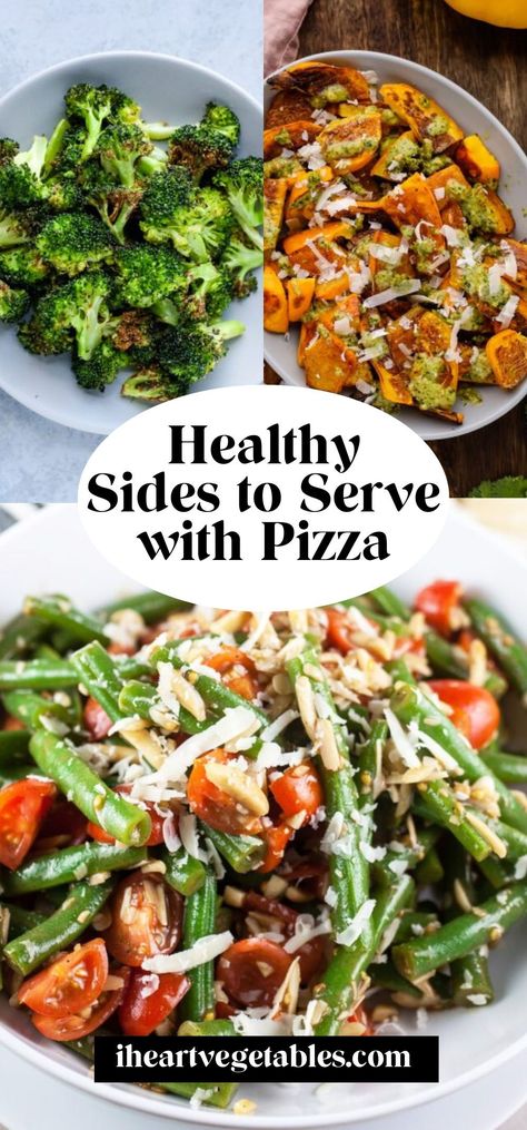 Healthy Pizza Sides, Flatbread Side Dish, Healthy Italian Sides, Pizza Side Dishes Ideas, Side Dishes For Pizza Party, Pizza Sides Dishes, Sides With Pizza, Side Dish With Pizza, Pizza Party Side Dishes