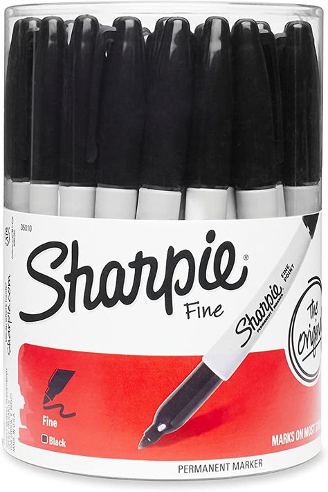 Paper Mate Pens, Marker Black, Sharpie Permanent Markers, Sharpie Markers, Survival Equipment, Black Sharpie, Permanent Marker, Grade School, Stationery Items