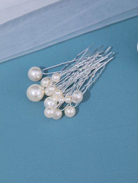 18pcs Women Faux Pearl Decor Fashion Hair Pin, For Decoration ElegantI discovered amazing products on SHEIN.com, come check them out! Bridal Headwear, Pearl Decor, Decor Fashion, Fashion Hair, Hair Pin, Wedding Event, Kids Beachwear, Bridal Accessories, Wedding Accessories