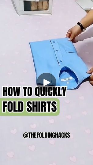 How To Shirt Fold, How To Fold Tshirts Video, Fold Shirts To Save Space, Best Way To Fold Shirts, How To Fold A Shirt, Shirt Folding Hacks, How To Fold Shirts To Save Space, Folding Shirts To Save Space, How To Fold Shirts