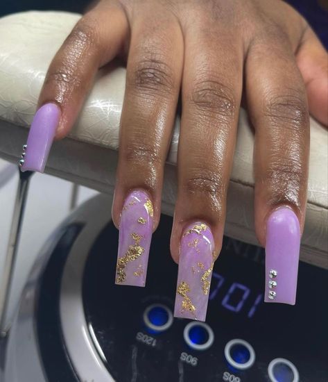 Icy Nails, Purple Toe Nails, Light Purple Nails, Aqua Nails, Purple Acrylic Nails, Long Acrylic Nail Designs, Lavender Nails, Cute Acrylic Nail Designs, Long Square Acrylic Nails