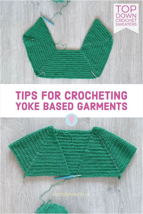 Yoke Crochet Diagram, Crochet Yoke Diagram, Side To Side Crochet Cardigan, Crochet Yoke Cardigan, Crochet Yoke Pattern Free Diagram, Crochet Stitches For Cardigans, Crochet Yoke Sweater Pattern Free, Top Down Cardigan Crochet, Crochet Garment Patterns