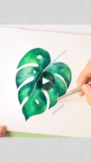 2.6K views · 121 reactions | How To Paint A Watercolor Monstera Leaf | Watercolor tutorial on how to paint a monstera leaf in watercolor | By blue.lisart.artFacebook Painted Leaves, Monstera Leaf, Watercolour Tutorials, Painting Tutorial, Greeting Cards, Color, Art