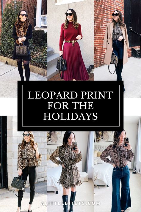 Unleash your wild side this holiday season with Leopard Print! While sequins and glitter take the spotlight, why not make a statement with the timeless allure of leopard print? Elevate your festive look and enjoy the versatility that lasts all year round. #LeopardPrintStyle #HolidayFashion #WildForTheHolidays Leopard Print Christmas Outfit, Leopard Print Christmas Decorations, Winter Party Leopard Print Boots, Leopard Print Christmas, Cheetah Christmas, Rose Gold Makeup Looks, Sequins Outfit, Womens Christmas Shirts Leapord Print, Long Black Cardigan