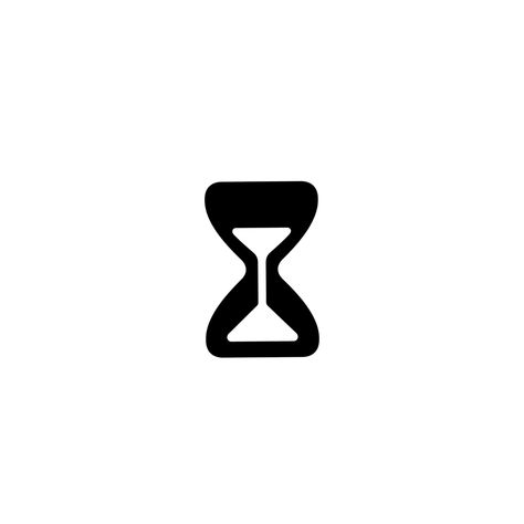 Timer Icon, Sand Timer, Sand Timers, Negative Space, Graphic Design Logo, Design Logo, Logo Design, Graphic Design, Black And White