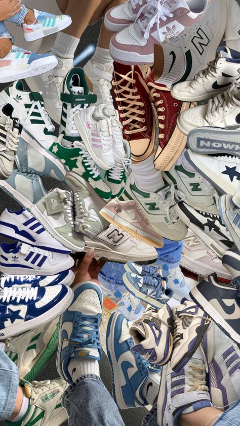 #shoes #sneakers #sneakerhead #nike #adidas #converse #bape #vibes #wallpaper #aesthetic Adidas Aesthetic Wallpaper, Adidas Aesthetic, Shoe Aesthetic, Nike Converse, Vibes Wallpaper, Fashion Collage, Aesthetic Collage, Nike Adidas, Adidas Nike