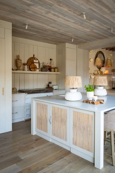 LMK Pure, 16th Century Cottage, Cotswolds | Samuel Heath Old Bakery, Crittal Doors, Kitchen Interior Design, Irish Moss, Thatched Cottage, Old Cottage, Ottoman Footstool, Rectangular Mirror, Timber Flooring