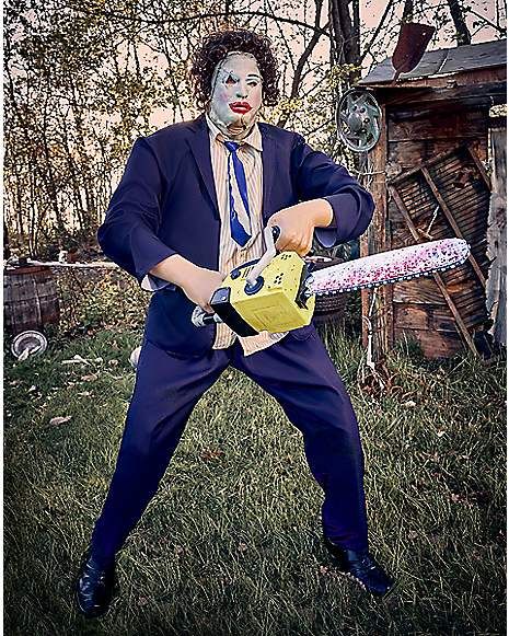 Leatherface Costume, Spirit Halloween Animatronics, Leatherface Mask, Pretty Woman Costume, Woman Mask, Spirit Halloween Costumes, Animated Halloween Props, Body Motion, Halloween Animatronics