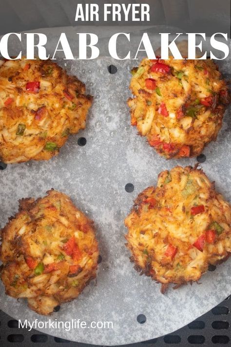 Air Fryer Crab Cakes, Air Fryer Crab, Air Fryer Recipes Appetizers, Air Fryer Foods, Food Air Fryer, Cakes Easy, Air Fryer Ideas, Air Fryer Fish, Air Fryer Meals